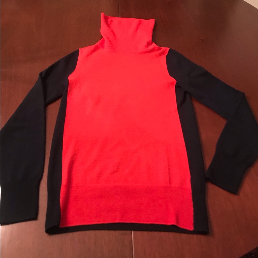 J. Crew Color-block Turtleneck Sweater, XS